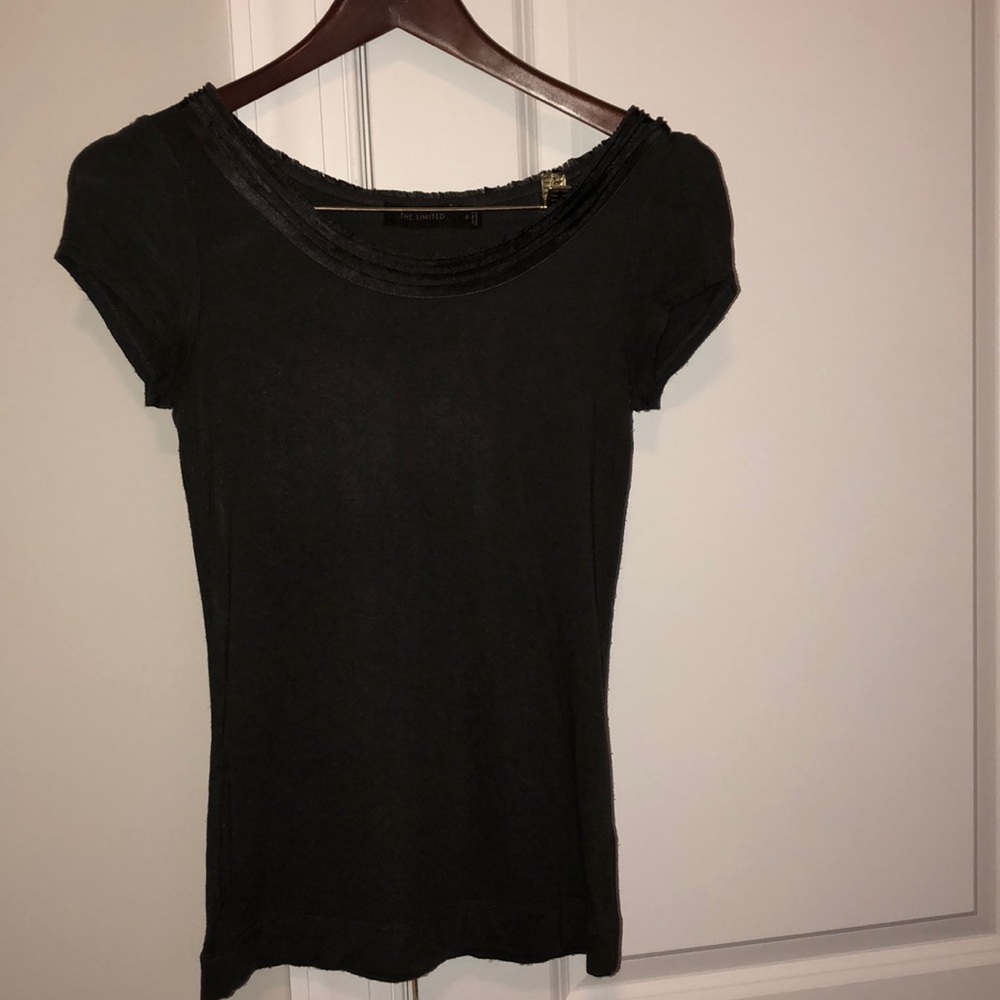 Charcoal Knit Blouse